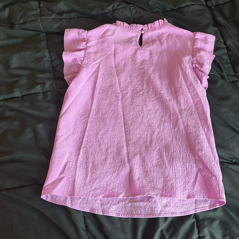 Purple Ruffled Top - Picture 3 of 4